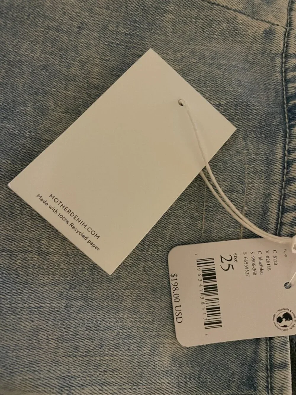 NWT MOTHER The Ruffle Mini Skirt Free People Anthro Coastal Cowgirl Sz 25 $198 - Picture 15 of 16